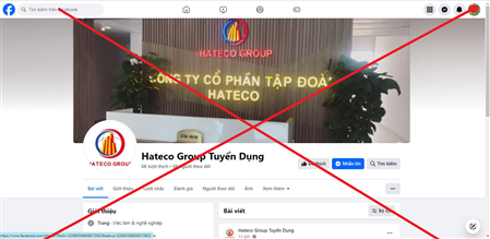Hateco Group cảnh báo các hành vi mạo danh công ty để lừa đảo tuyển dụng