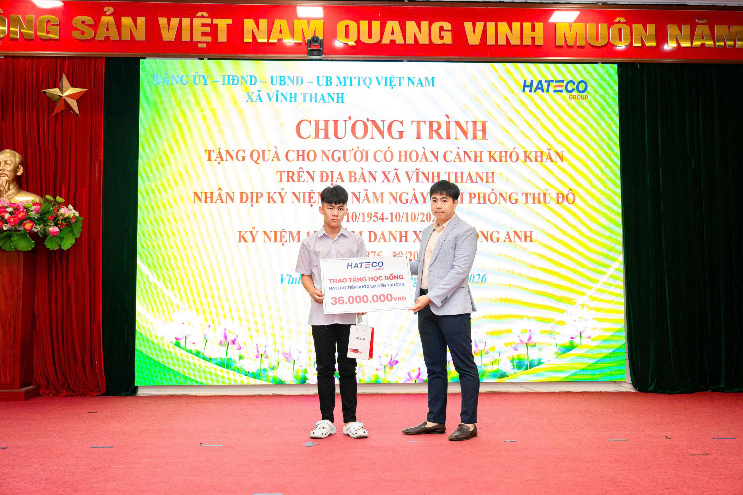 HATECO ĐỒNG HÀNH CÙNG XÃ VĨNH THANH CHĂM LO CÁC GIA ĐÌNH, TRẺ EM CÓ HOÀN CẢNH KHÓ KHĂN